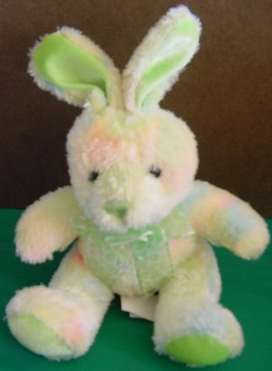 Wal-mart Bunny Rabbit Pastel Tie Dye Stuffed Plush 6"