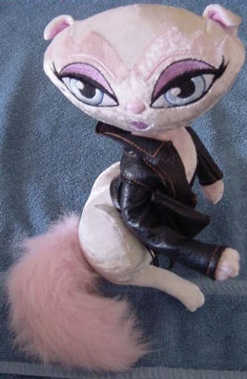 Bratz Petz Leather Jacket Cat Posable Stuffed Plush 10"