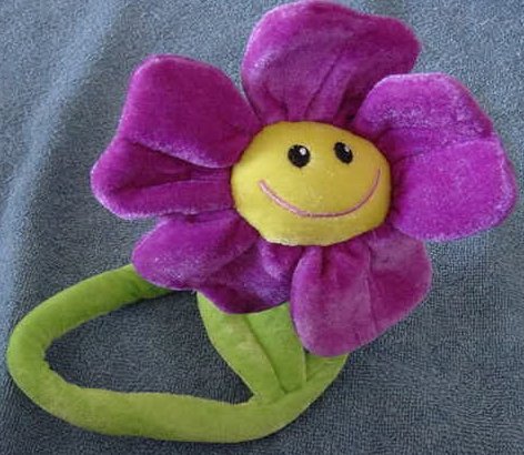Calplush Bendy Stem Smiley Flower Stuffed Plush 18"