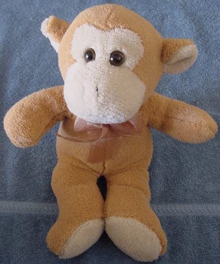 Circus Circus Cute Tan & Beige Monkey Stuffed Plush 12"