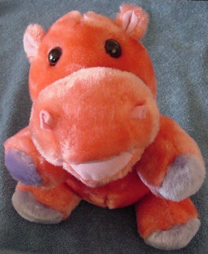 Circus Circus Pink & Purple Hippo Stuffed Plush 8"