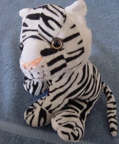 Circus Circus White Tiger Black Stripes Stuffed Plush