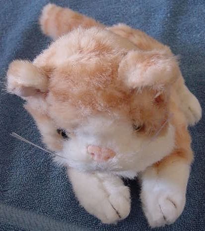 Prima Creations Orange Tabby Cat Stuffed Plush 8"