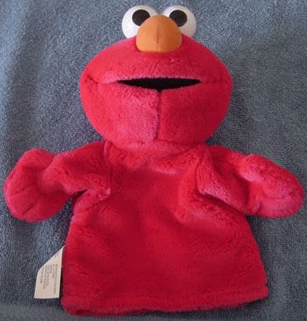 Sesame Street Elmo Puppet Stuffed Plush 10" Muppet