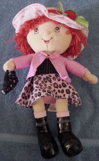 Strawberry Shortcake Pink Leopard Skirt Doll Plush 12"