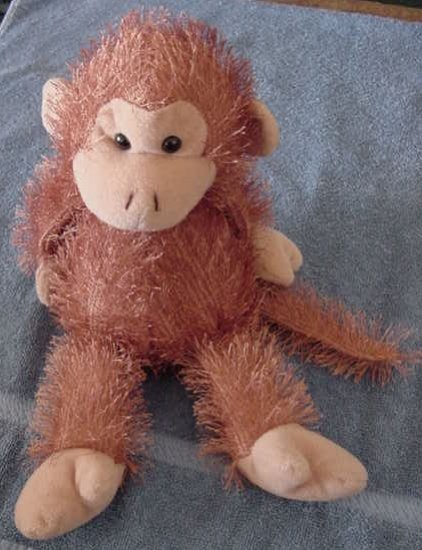 Lenovia Stringy Fur Chubby Brown Monkey Stuffed Plush