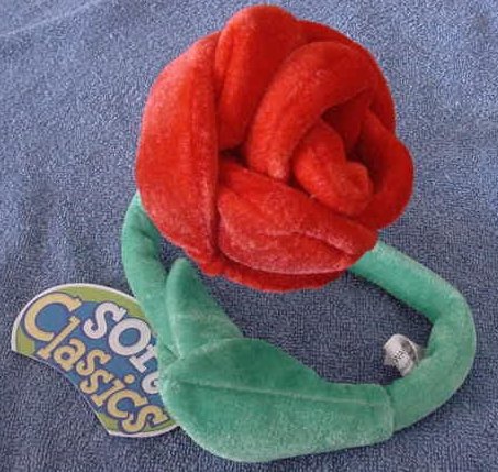 Soft Classics Bendy Stem Rose Flower Stuffed Plush 21"