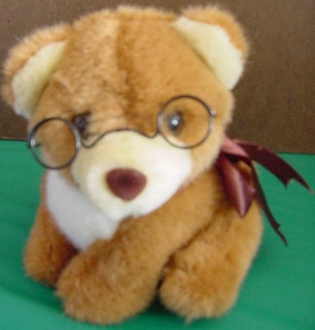Mainland Bridge Bear or Dog Glasses Stuffed Plush 6"