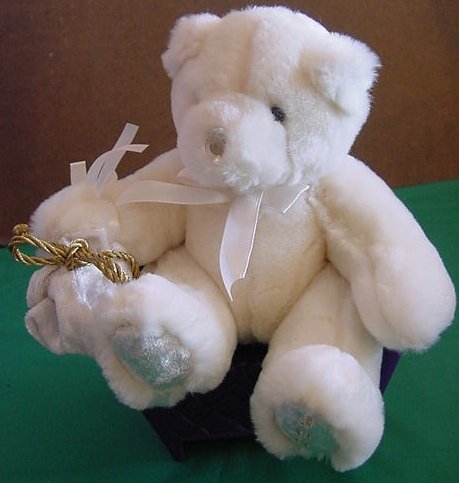 Beverly Hills Bear White June Diamond Stuffed Plush 5"