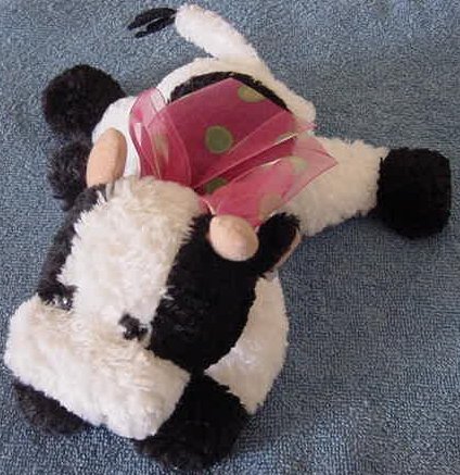 Chosun Black & White Cow Beanie Stuffed Plush 9"
