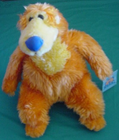 Orange Fuzzy Bear Big Blue House Stuffed Plush 9" Nanco