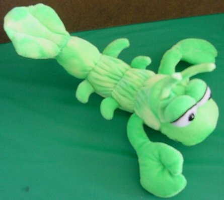 Peek A Boo Toys Green Lobster Stuffed Plush 9"