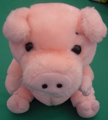 Fundamental Snorting Squeeze Pink Pig Stuffed Plush 7"