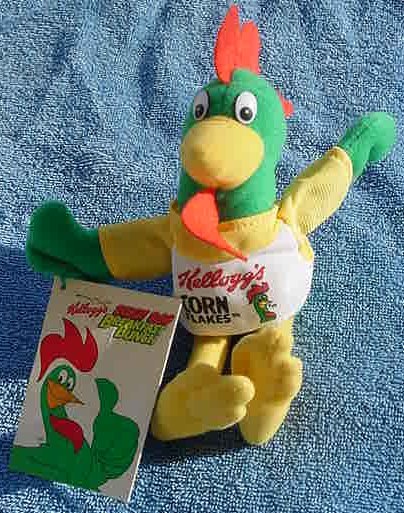 Kellogg's Corn Flakes Corny Rooster Beanie Plush 1997