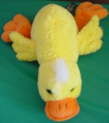 Unipak Yellow Easter Duck Beanie Stuffed Plush 8"
