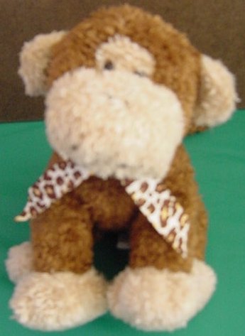 World Market Monkey with Sound Beanie Stuffed Plush