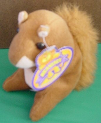 King Plush Beaniacs Brown Squirrel Beanie Plush 6" Tag