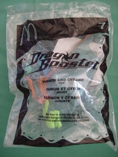 McDonald's McDonalds Dragon Booster Parmon & Cyrano #7 MIP
