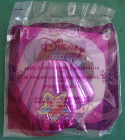 McDonald's Disney Princess Ariel Little Mermaid Seashell Comb #8 MIP