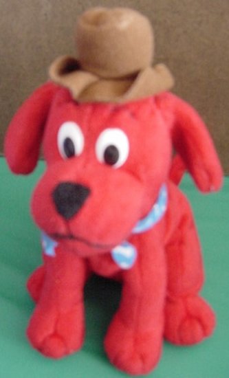 Clifford Big Red Dog Cowboy Hat Bandana Beanie Plush