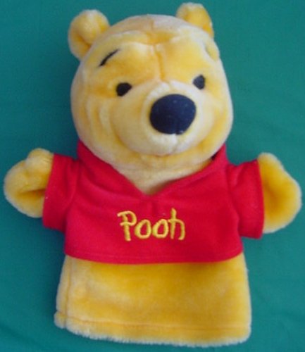 Winnie Pooh Bear Hand Puppet Mattel Stuffed Plush 9"