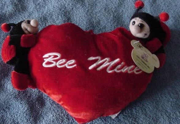 JT Toys Bee Mine Heart Ladybugs Stuffed Plush 12"
