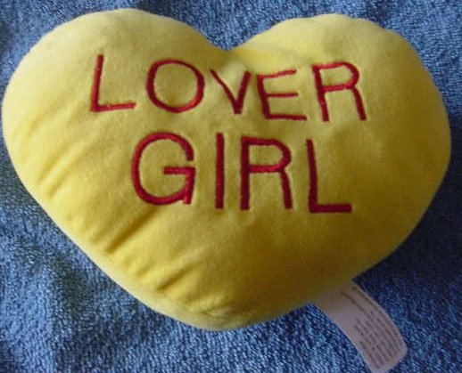 Lover Girl Sweetheart Pillow Yellow Stuffed Plush 7"