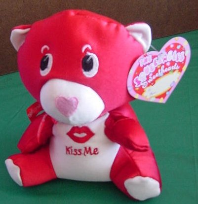 Squeezables Sweethearts Red Bear Stuffed Plush 7" Tag