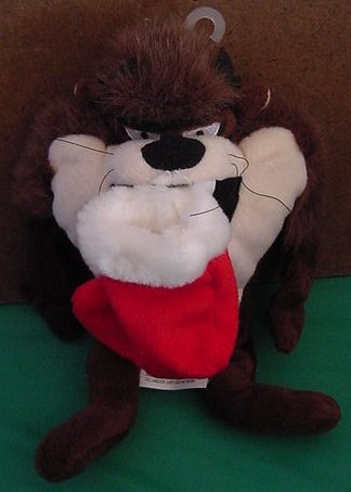 Taz Tasmanian Devil Christmas Stocking Beanie Plush 8"