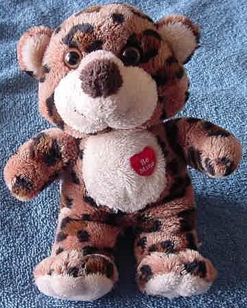 Aurora Valentine Leopard Cat Be Mine Beanie Plush 6"