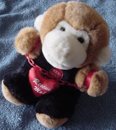 DanDee Rescue Me Gorilla Singing Stuffed Plush 6.5"