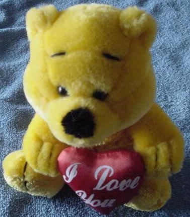 Golden Bear I Love You Heart Stuffed Plush 8" Valentine