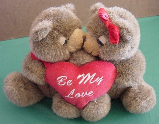 Joelson Be My Love Kissing Bears Magnet Stuffed Plush