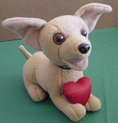 Taco Bell Chihuahua Talking Dog Rroowr Heart Plush 5"