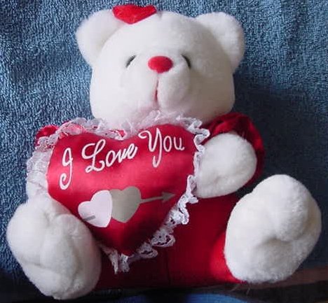 Angel Toy White Bear I Love You Heart Stuffed Plush 7"