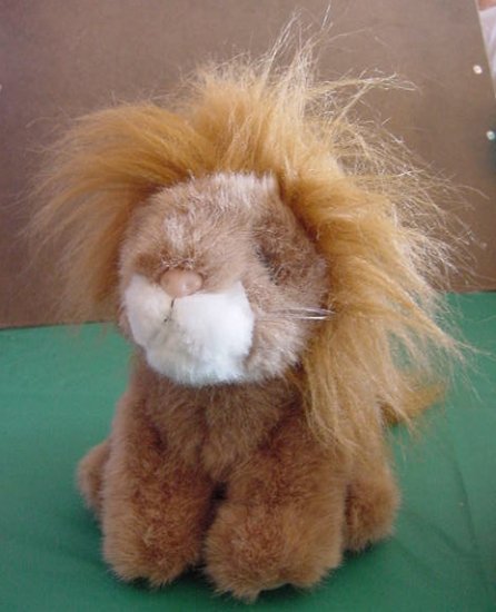 Unipak Brown Lion with Fuzzy Mane Stuffed Plush 7"