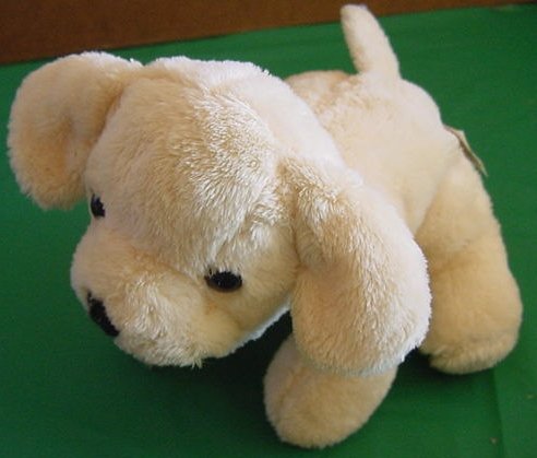 Fiesta Cute Beige Puppy Dog Beanie Stuffed Plush 6"