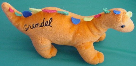 ASI Grendel Orange Dinosaur Dragon Stuffed Plush