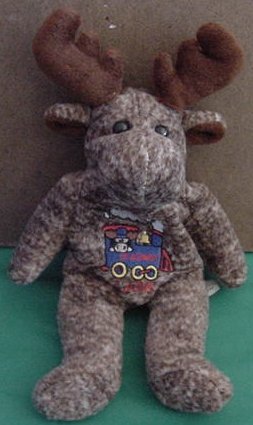 Arctic Circle Moose Skagway Alaska Beanie Plush 6"