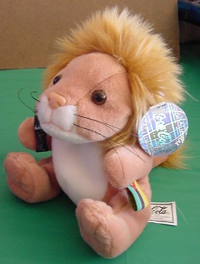 Coca Cola Int Masa Lion Beanie Plush Mozambique 5" Tag