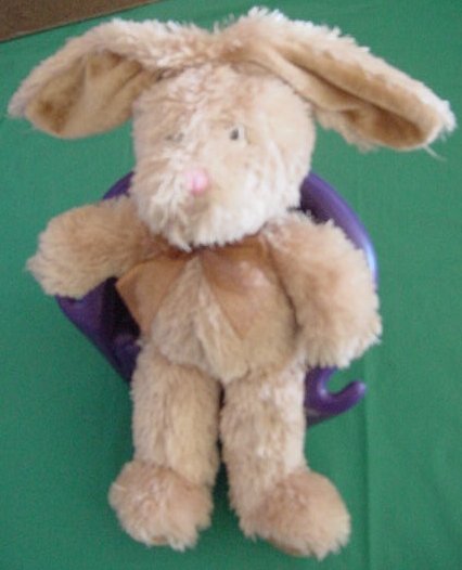 Galerie Light Brown Shaggy Dove Chocolate Bunny Stuffed Plush 9"