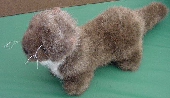K&M Brown & White Weasel Ferret Stuffed Plush 12" 1998