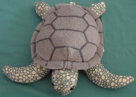 K&M International Green Sea Turtle Beanie Plush 7" 1997