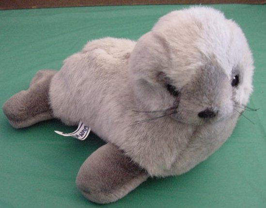 Mary Meyer Soft Gray Seal 1989 Stuffed Plush 10"