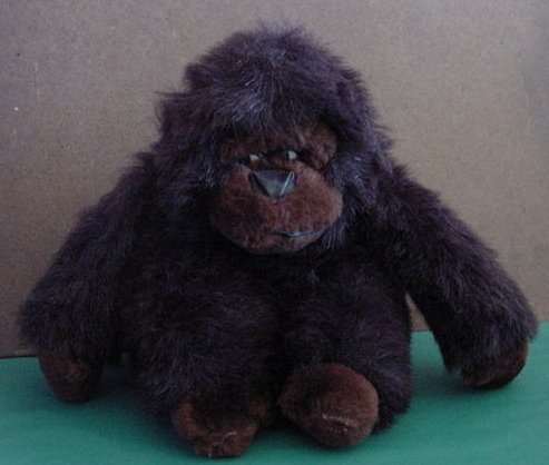 HC USA Cute Dark Brown Gorilla Stuffed Plush 7"