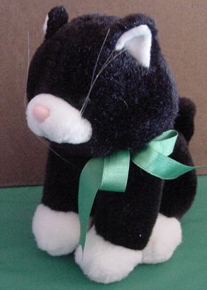 Hallmark Black & White Cat Kitty Stuffed Plush 8"