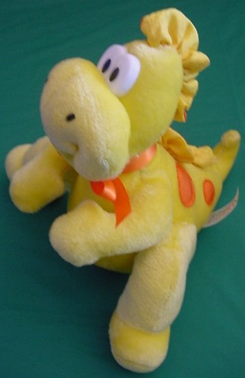 Commonwealth Dragon Dinosaur Yellow Stuffed Plush 7"