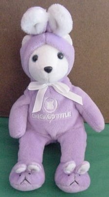 Chicago Title Bear as Bunny Beanie Stuffed Plush 10"