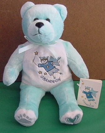 Beary Thoughtful Grandson Bear Beanie Stuffed Plush Tag