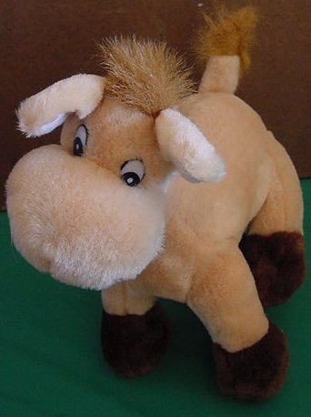 La Nina Light Tan Horse Cute Face Stuffed Plush 8"